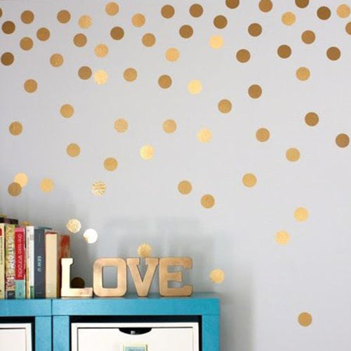 2017 Venta Caliente Elegante Puntos de Oro Etiqueta de La Pared Patrón de Punto Redondo Decoración Del Interior Del Hogar para la Sala de estar Dormitorio