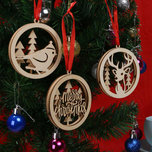 3 Unids Inicio Madera De Navidad 3D Gran Bombilla Forma Colgante Decoración Interior Lindo Colgante de Navidad para Chimenea de Navidad